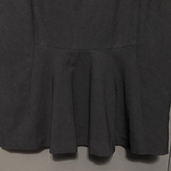Express Black Wool Ruffle Hem Pencil Skirt - Picture 4 of 6